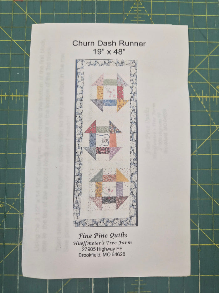 Churn Dash Table Runner Quilt Kit – 19" x 48"